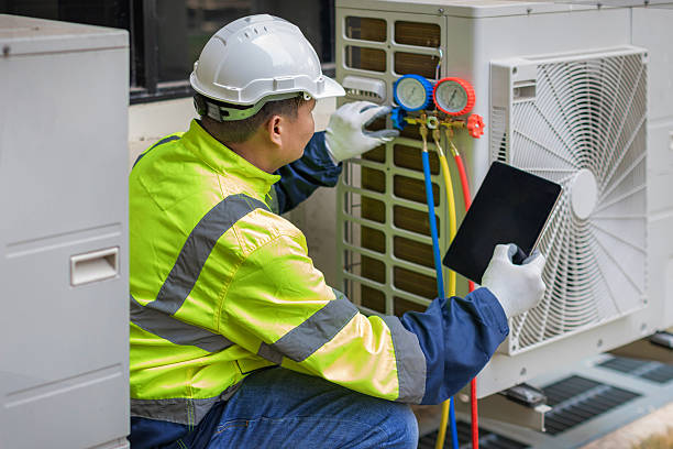 Professional Air Duct Cleaning technician working in New Castle, PA